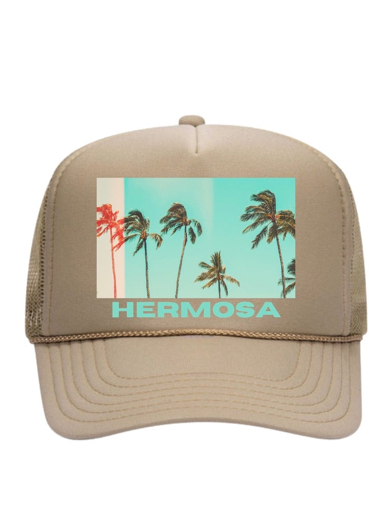 THE LUKA HERMOSA PALM TREE TRUCKER HAT